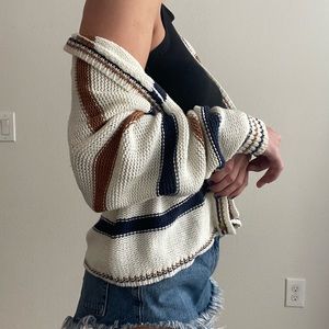 LA HEARTS STRIPED CARDIGAN